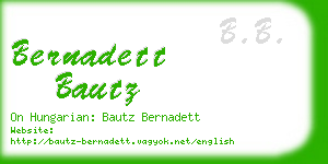 bernadett bautz business card